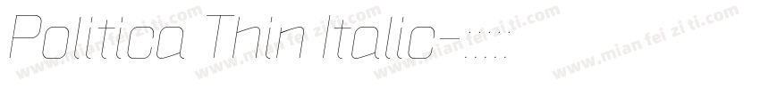 Politica Thin Italic字体转换